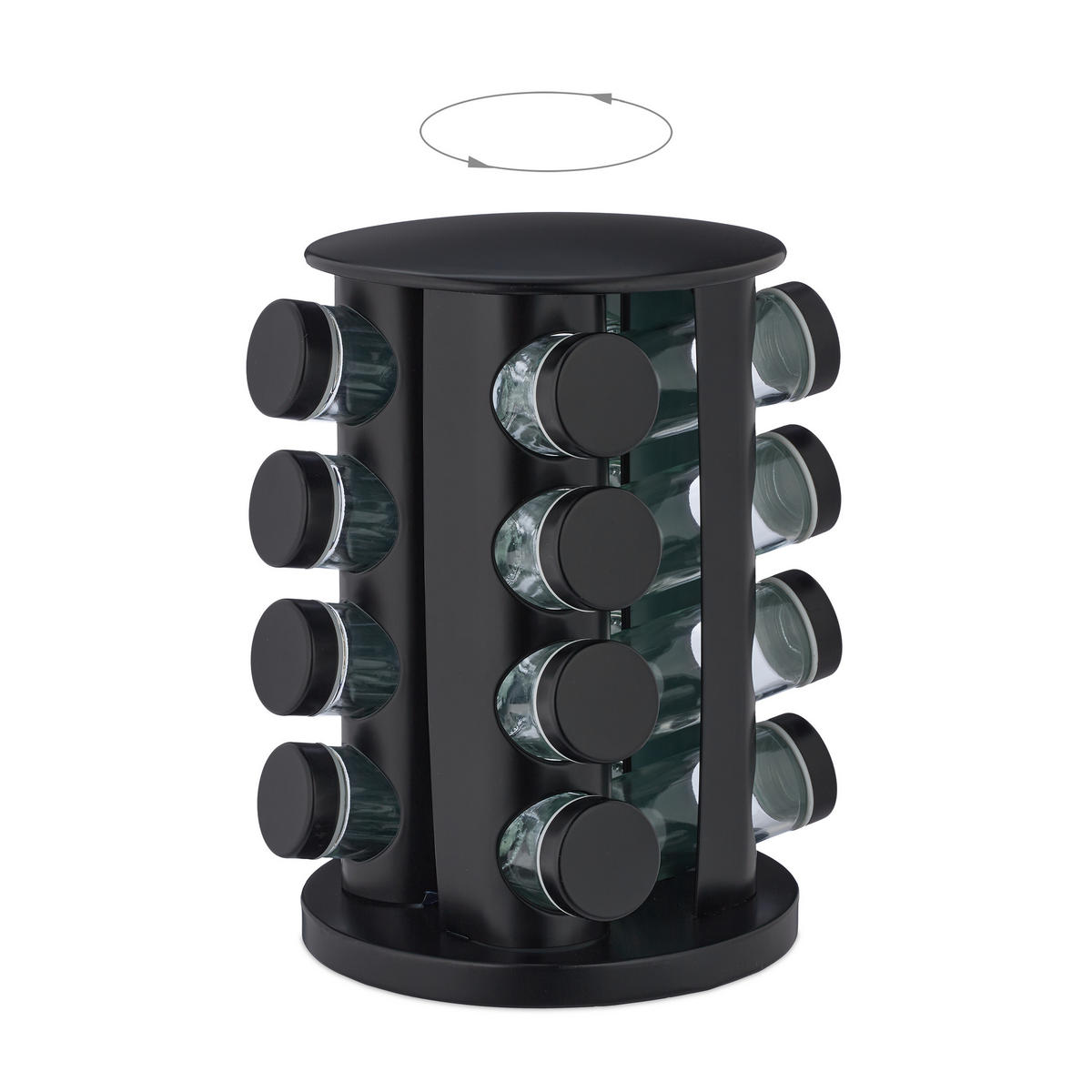 17-DIELNY stojan na korenie - viacfarebná, kov/sklo (19/27.5/19cm) - Relaxdays