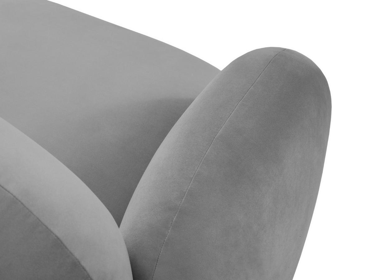 ECKSOFA links Blair aus Samt hellgrau 4 Sitzplätze - Hellgrau, Textil (155/272cm) - Micadoni