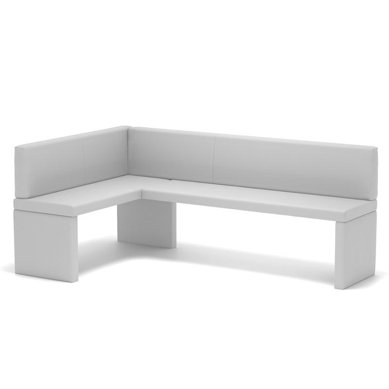ECKBANK links OWEN Kunstleder, 128/168 cm Weiß - Weiß, Holz/Kunststoff (128/168cm) - Idohome