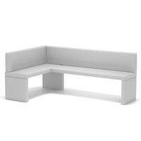 ECKBANK links OWEN Kunstleder, 128/168 cm Weiß - Weiß, Holz/Kunststoff (128/168cm) - Idohome