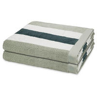 DUSCHTUCH Doubleface Stripes 2er-Set - Grün, Textil (70/140cm) - Ross