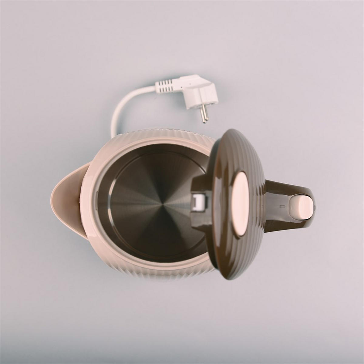 WASSERKOCHER ELEKTRISCH Beige 11/11/22 cm MR042BEIGE - Beige, Kunststoff (11/22/11cm) - Maestro 