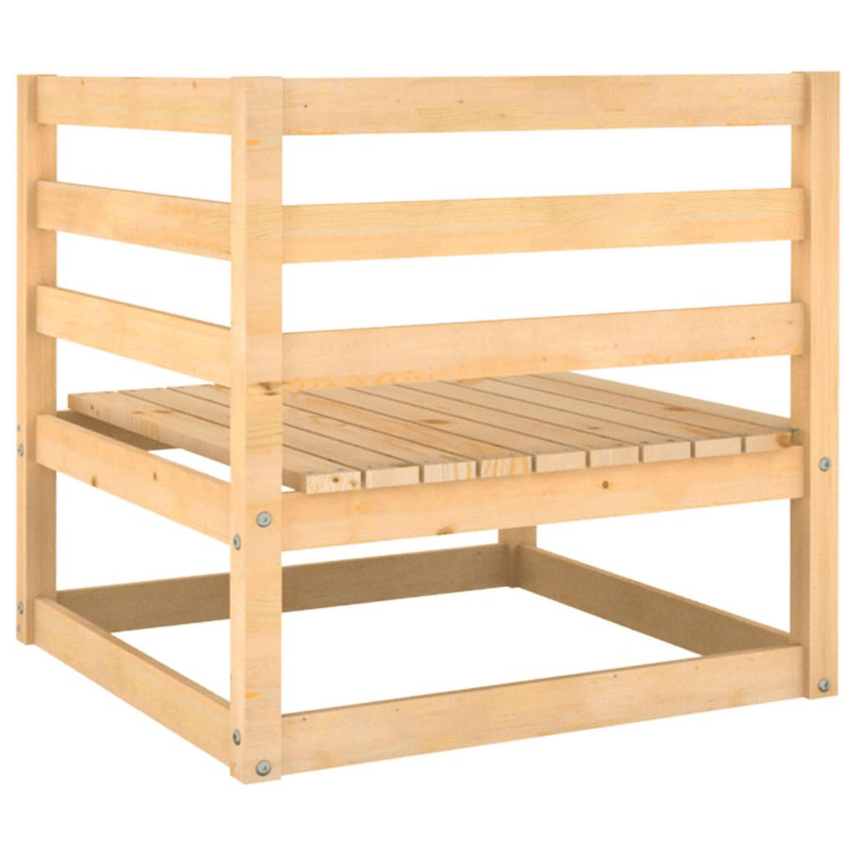 GARTENSOFA ZULIJ 70/67/70 cm （2-SITZER） - Braun, Holz (70/67/70cm) - ZMH