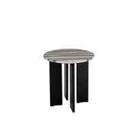 BEISTELLTISCH MATHILDE MARMOR Schwarz - Schwarz/Weiß, Stein (50/50/50cm) - J-Line