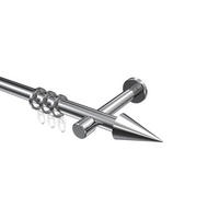GARDINENSTANGEN-SET Prestige Savio 180 cm, 1-läufig, 20 mm Ø Chrom - Chromfarben, Metall (180cm) - INTERDECO