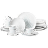 KOMBISERVICE Liberty Mediterranean weiß-blau 30er Set - Blau/Weiß, Keramik (1/1/1cm) - Seltmann Weiden