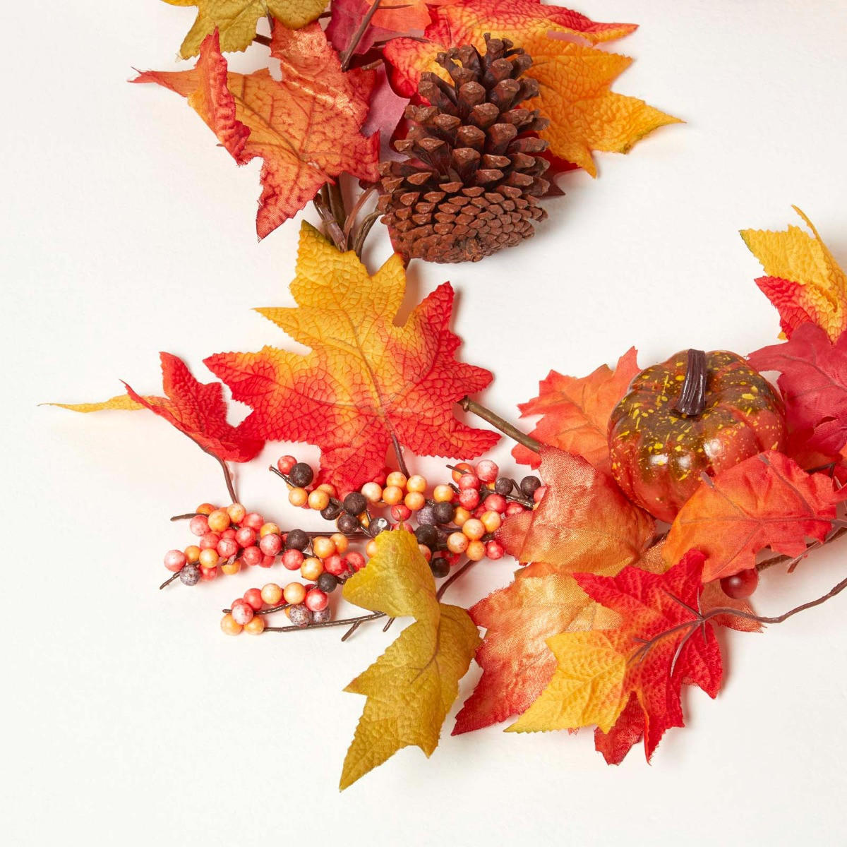 HERBST-GIRLANDE buntes Laub & Zapfen, 140 cm - Multicolor, Kunststoff (20/140/140cm) - Homescapes