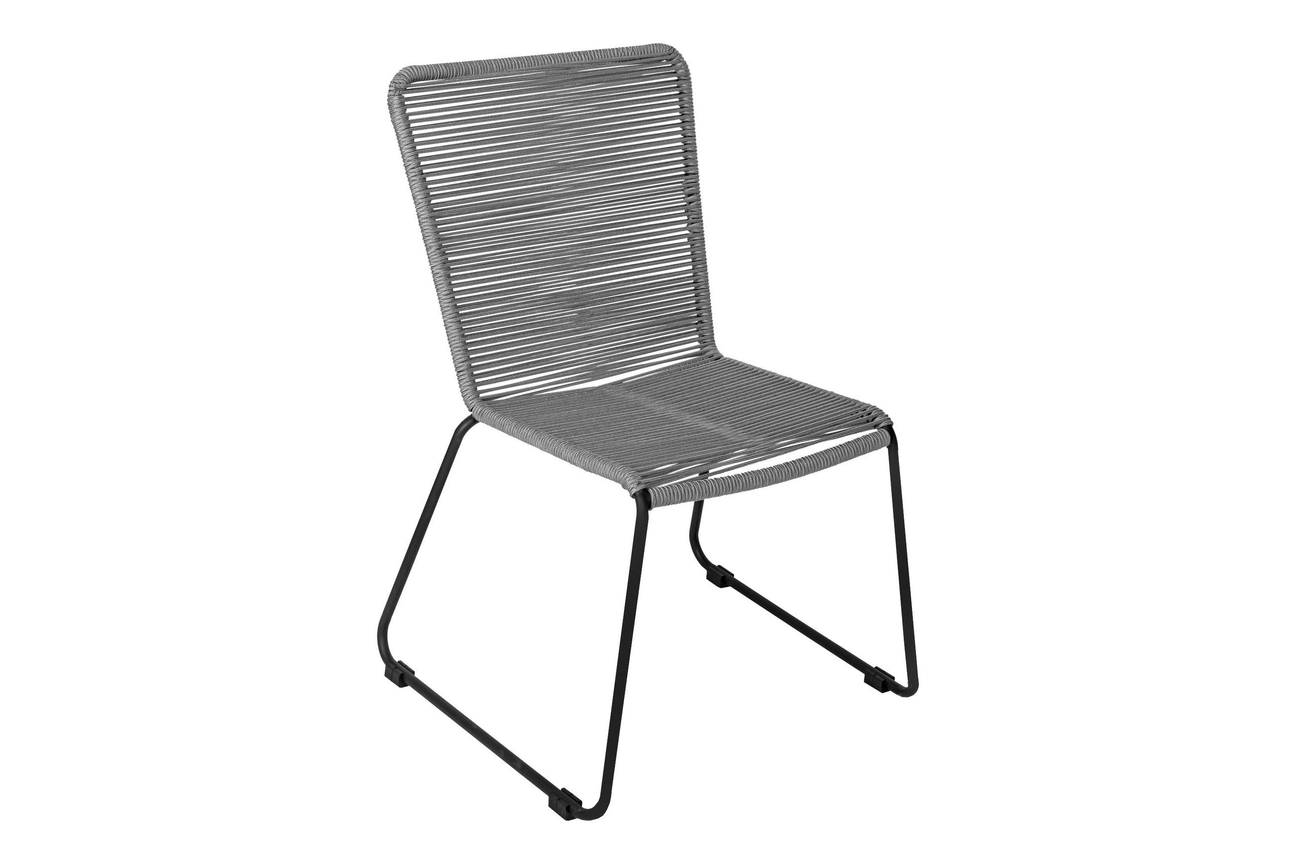 GARTENSTUHL ISRA - Schieferfarben/Anthrazit, Textil/Metall (58/88/55cm) - SAM