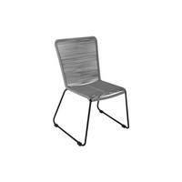 GARTENSTUHL ISRA - Schieferfarben/Anthrazit, Textil/Metall (58/88/55cm) - SAM