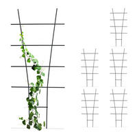 PFLANZENSTÜTZE - Schwarz, Metall (35/79/1cm) - Relaxdays