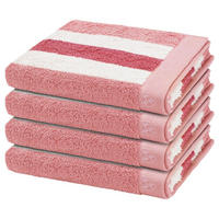 HANDTUCH Doubleface Stripes 4er-Set - Rosa, Textil (50/100cm) - Ross