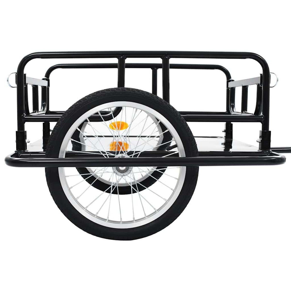 FAHRRADANHÄNGER 130/73/48,5 Cm Stahl Schwarz - Schwarz, Metall (73/48.5/130cm) - vidaXL