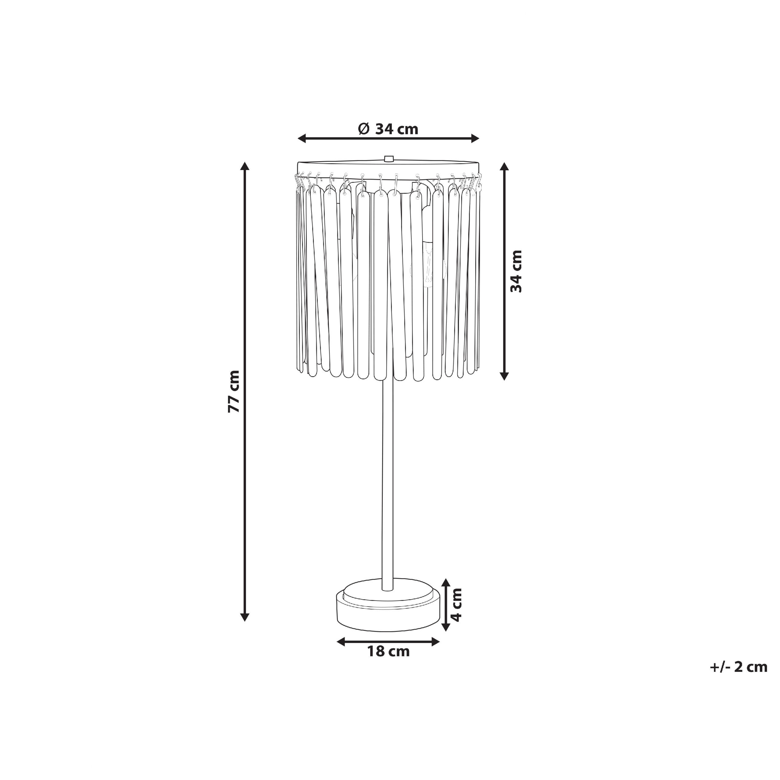 Thumbnail - Beliani Tischlampe, Dunkelbraun, Holz, 34x77x34 cm, Lampen & Leuchten, Innenbeleuchtung, Tischlampen, Tischlampen