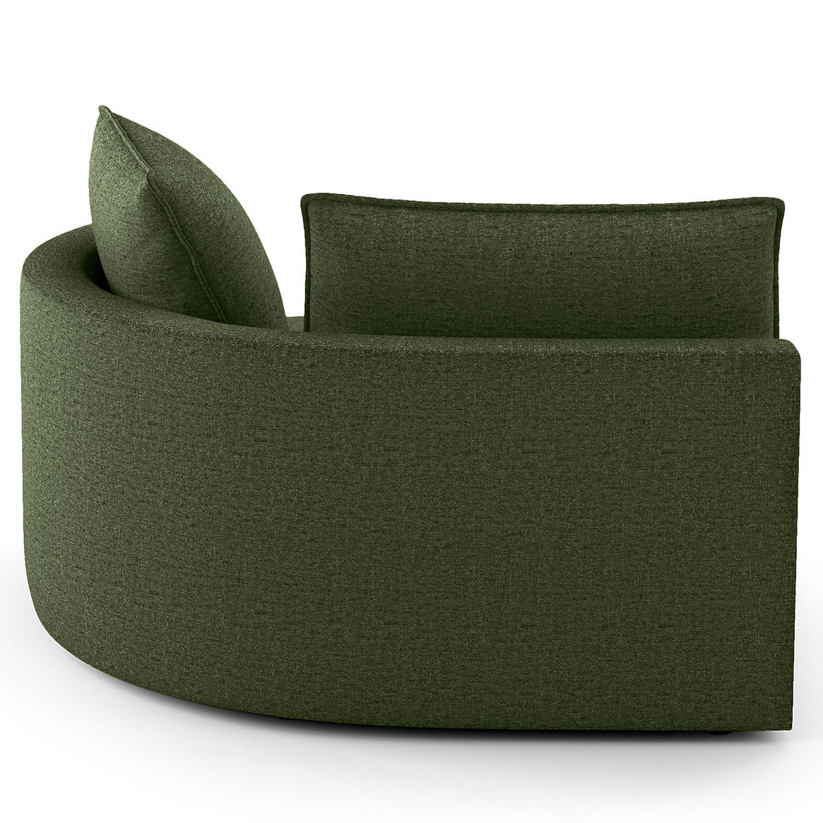 OTTOMANE - modular - Schwarz/Grün, Kunststoff/Textil (126/82/154cm) - home24