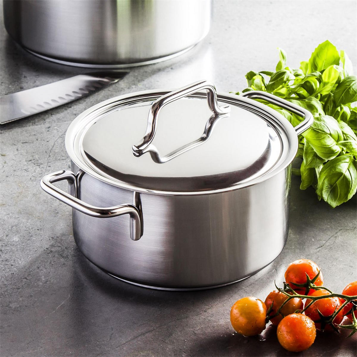 KOCHTOPF Apollo 7 - ø 20 cm / 3 Liter - Silberfarben, Metall (20cm) - Demeyere