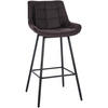 BARHOCKER Lederlook braun - Schwarz/Braun, Textil/Metall (49/104/56cm) - CLP