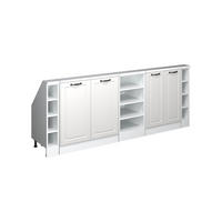 DACHSCHRÄGENSCHRANK-SET Rion Weiß Landhaus/Weiß 5er Set - Weiß, Holzwerkstoff (215/81.6/46cm) - Vicco