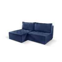 ECKSOFA Bohoo Mini Modernes Mit Schlaffunktion Blau Links - Blau, Holz (140/200cm) - Kaiser Möbel
