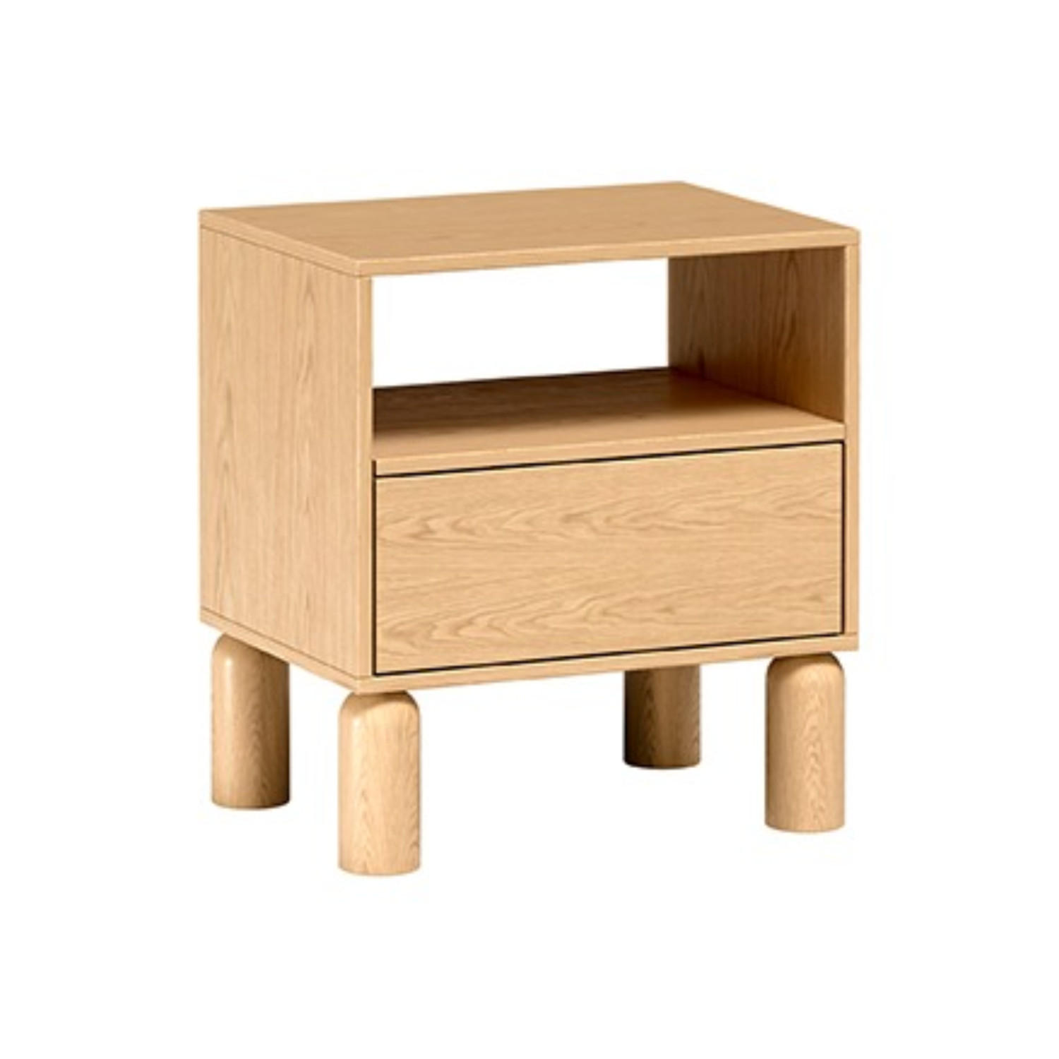 NACHTTISCH Sanden SN-10 54,4 x 60,2 x 40,6 cm Eiche Bookmatch - Eichefarben, Holz/Holzwerkstoff (54.4/60.2/40.6cm) - Koseto