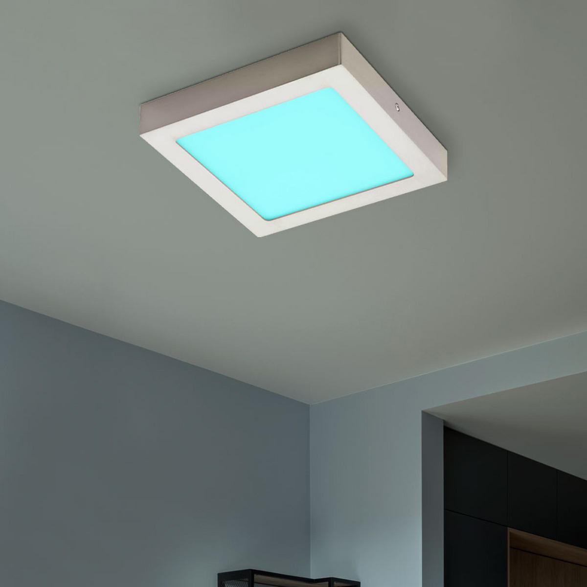 LED PANEL Tinus Silber Metall Acryl - Silberfarben, Metall (22.5/22.5/3.5cm)