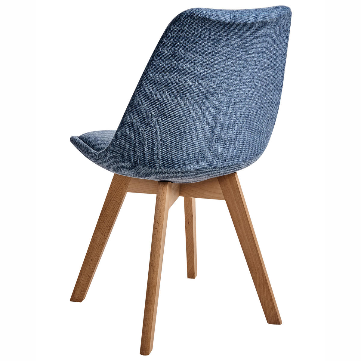 ESSZIMMERSTUHL 2er-Set Polsterbezug Blau Dakota - Hellblau, Holz/Textil (47/84/43cm) - Beliani