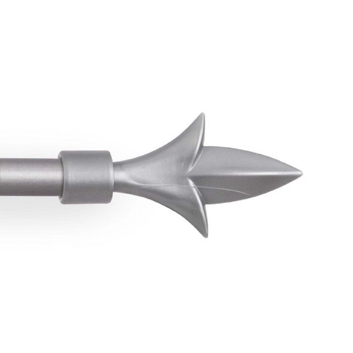 GARDINENSTANGENSET 120-220cm Silber Lilie - Silberfarben, Metall (120cm)