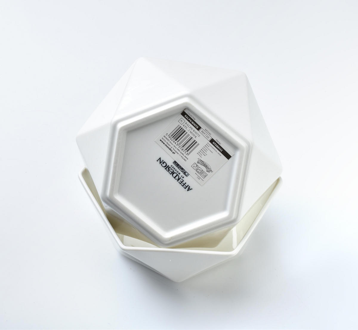 SCHALE Ralph Weiß 15.5/17/7 cm Keramik - Weiß, Keramik (15.5cm) - Mondex