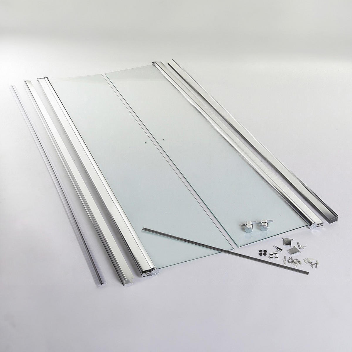 PENDELTÜR LAVEA - 80 cm - Silberfarben, Glas/Metall (80/195cm) - Home Deluxe