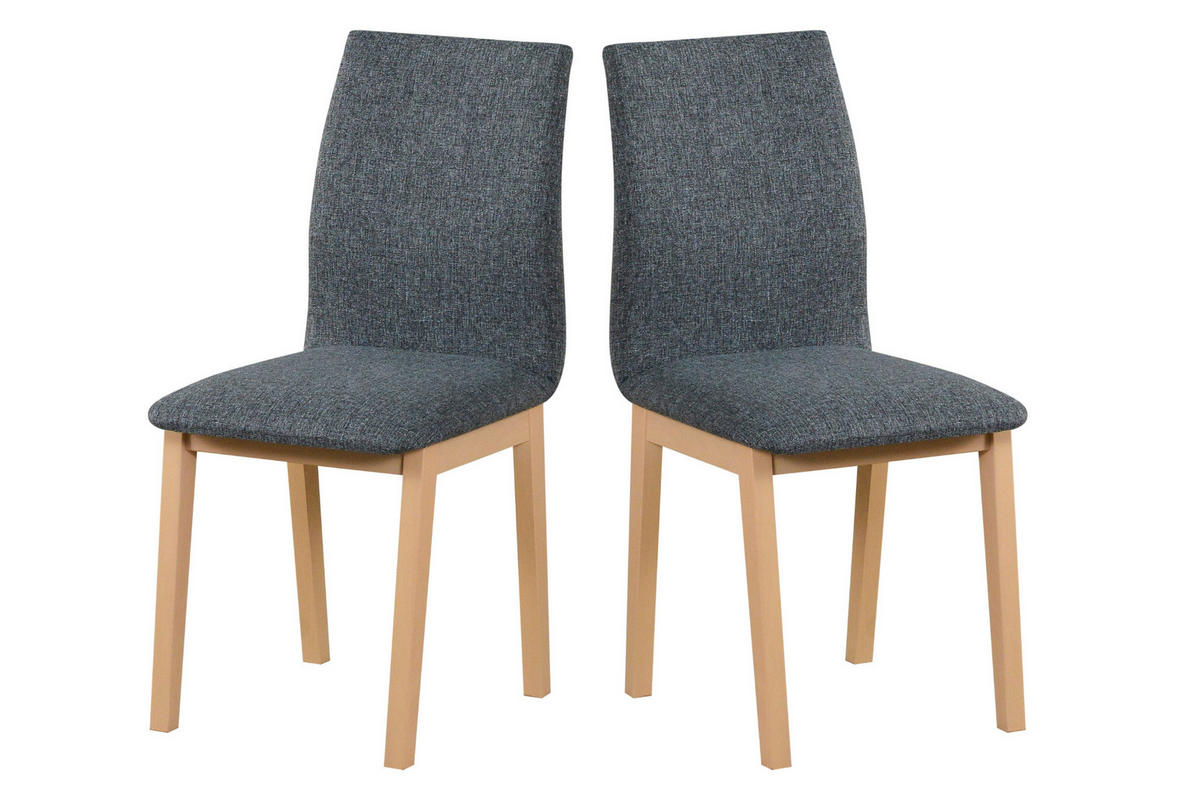 STUHL 2er LUNA 1 sonoma - Sonoma Eiche, Holz (43/94/40cm) - Leaf Design
