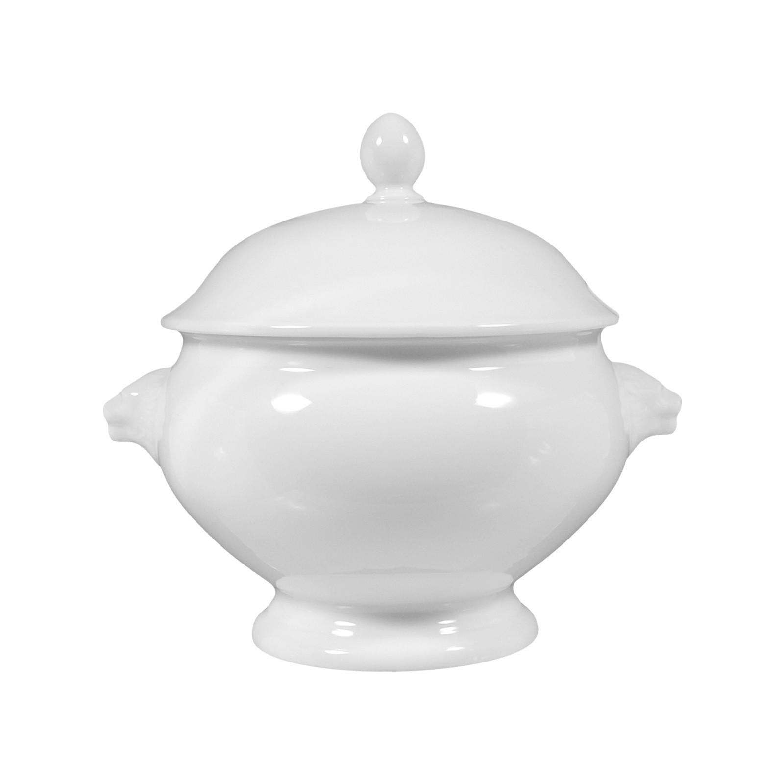 LÖWENKOPFTERRINE MIT DECKEL Lukullus weiß 2,15 l - Weiß, Keramik (23.8cm) - Seltmann Weiden