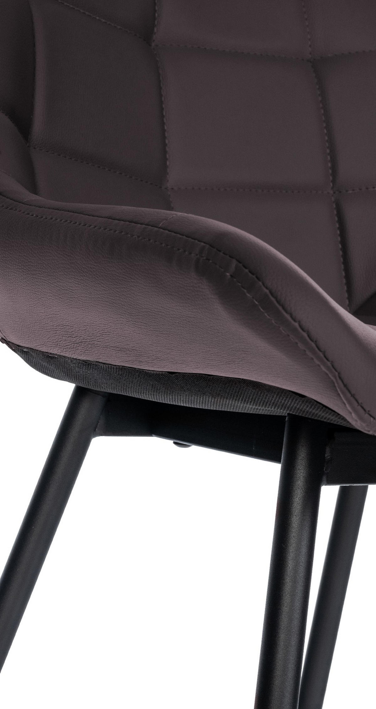 BARHOCKER Welton Kunstleder braun - Schwarz/Braun, Kunststoff/Metall (49/104/56cm) - TPFLiving