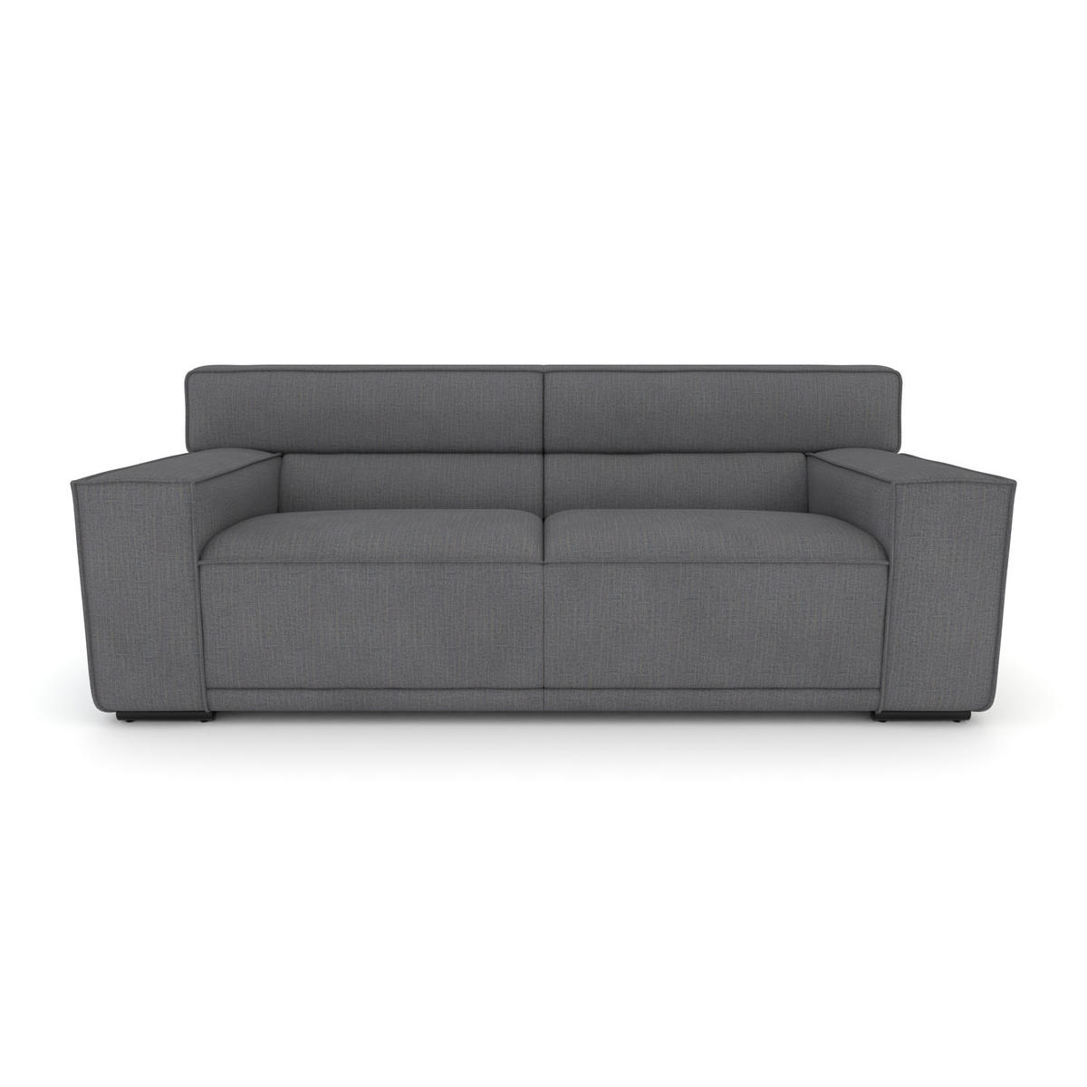 3-SITZER Umea Chenille Grau 204/106/78 cm - Blaugrau, Kunststoff/Textil (204/78/106cm) - foamnova