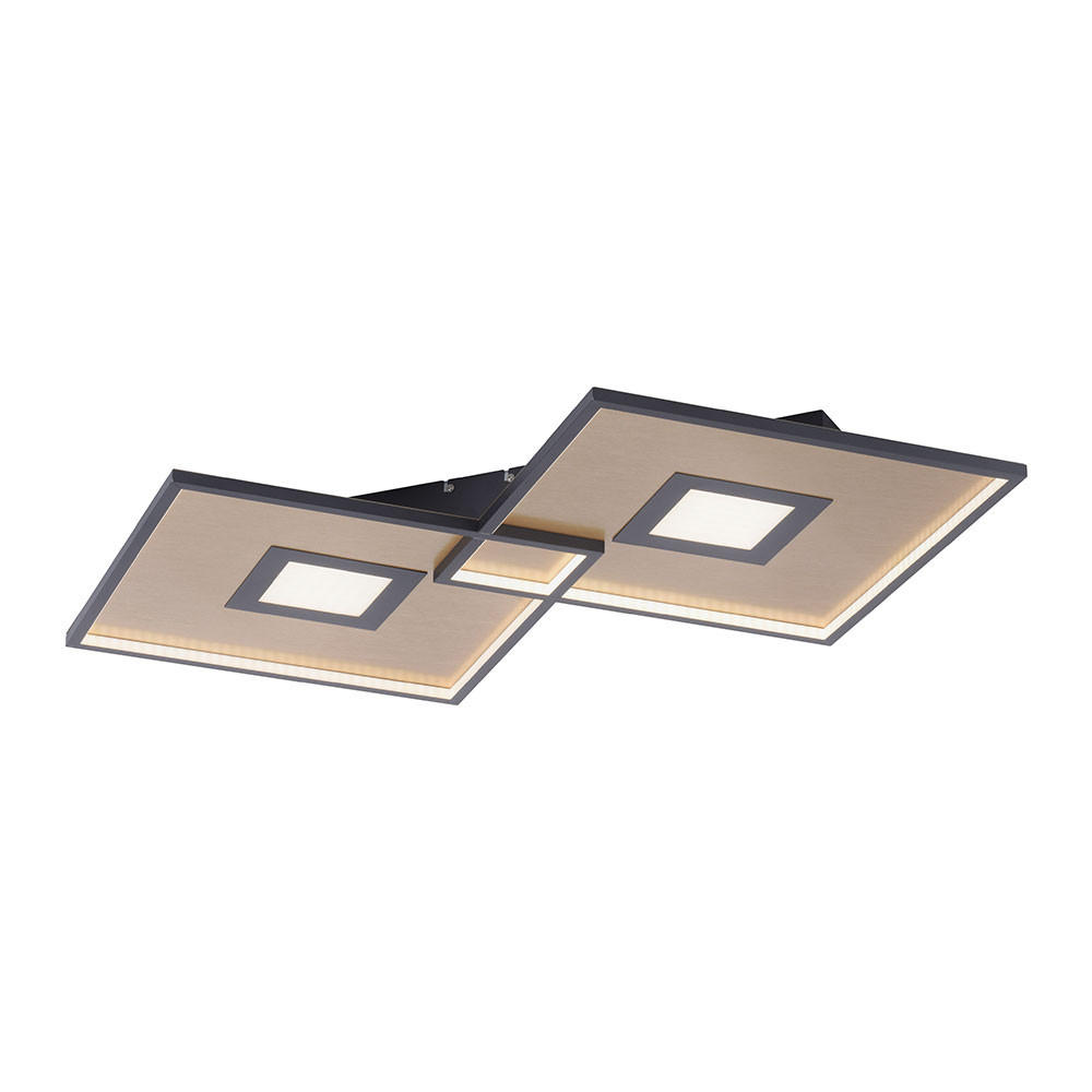 LED DECKENLEUCHTE Metall Schwarz Matt - Schwarz, Metall (96/56.6/6cm)