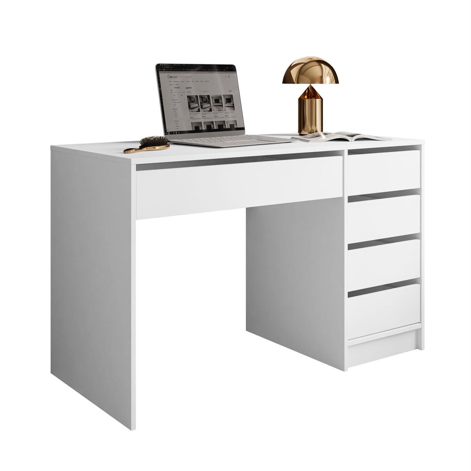 Lookway Schreibtisch Weiß 55x75x120 cm
