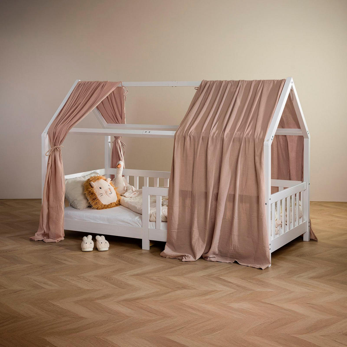 HAUSBETT-HIMMEL NENA taupe - Taupe, Textil - IDIMEX