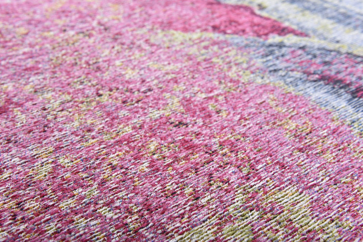 FLACHWEBETEPPICH Cosima 100x100 cm - Pink, Textil (100/100cm) - Gino Falcone