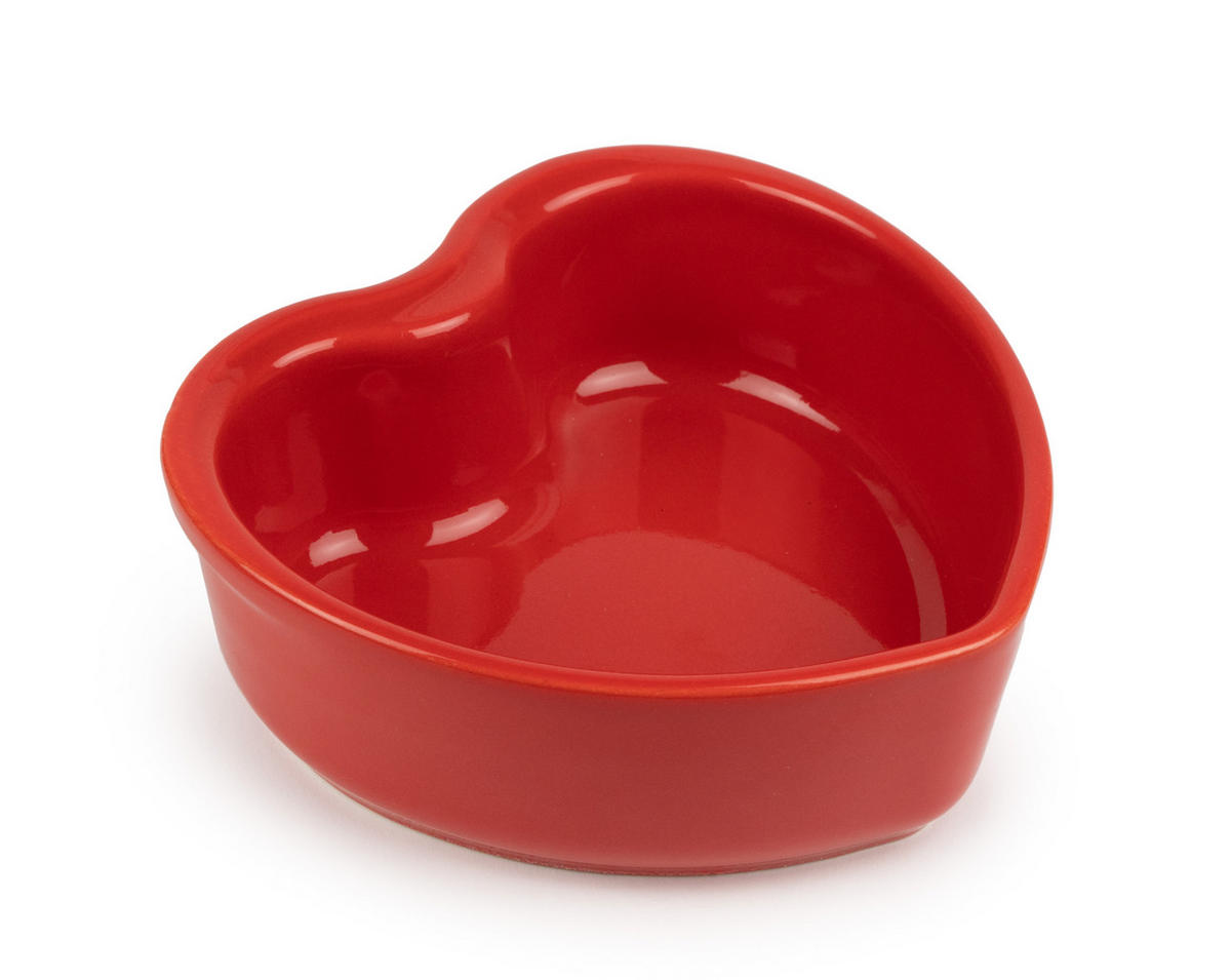 AUFLAUFFORM For You Herzform 2er Set Keramik Rot Spülmaschinenfest - Rot, Keramik (13.2/13.4/4.7cm) - PEUGEOT