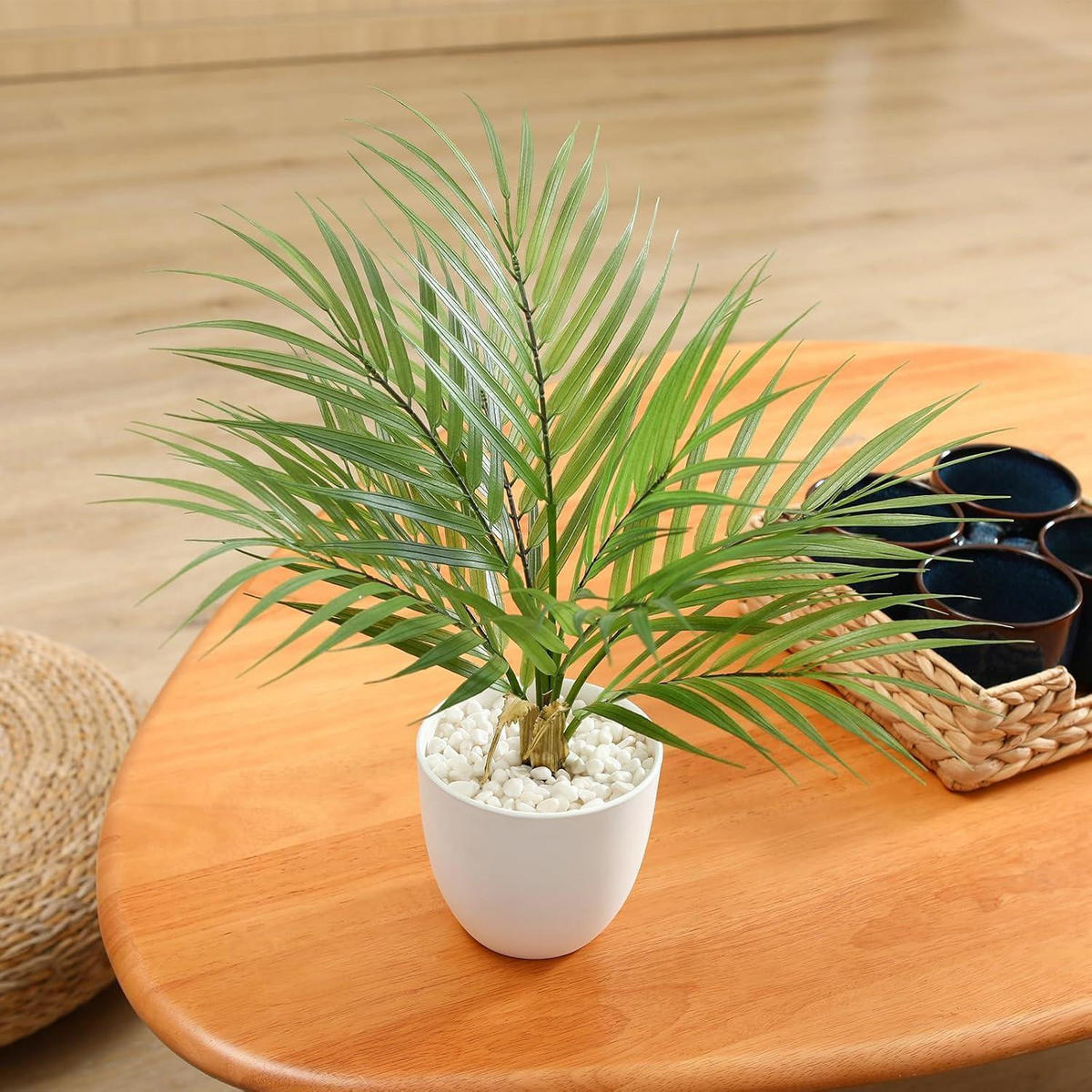 KUNSTPFLANZE Areca Palme 40 cm - Grün, Kunststoff (11.9cm)