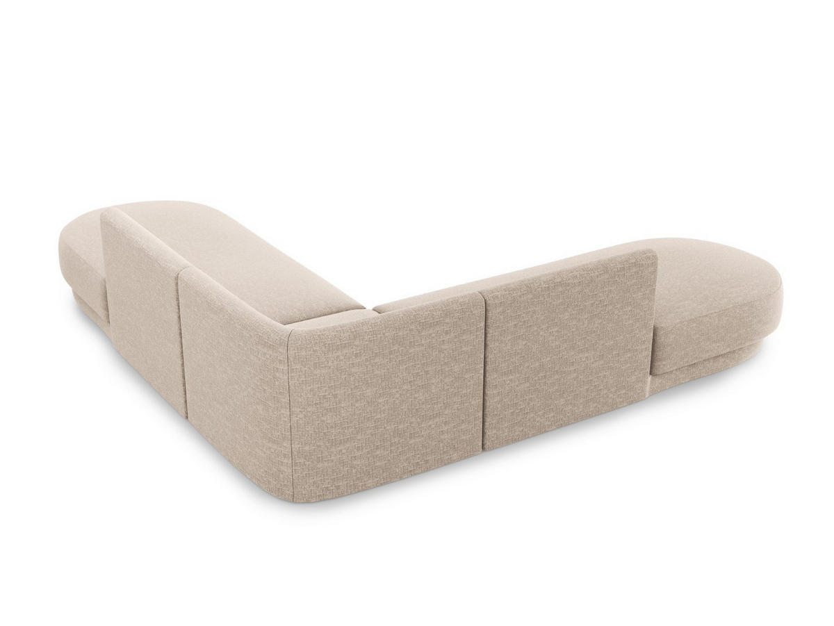 WENDBARES-ECKSOFA Miley aus Chenille-Stoff beige 5 Sitzplätze - Beige, Textil (248/248cm) - Micadoni