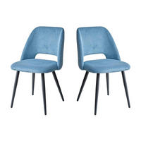 ESSZIMMERSTUHL 2er-Set Cord Blau - Blau, Textil (43/80/45cm)