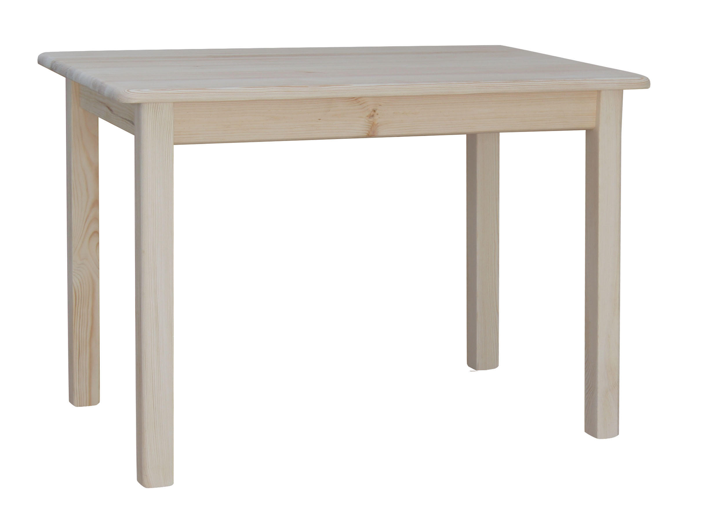 ESSTISCH Kiefernholz, quadratische Beine, Roh 120 × 70 × 75 cm - Naturfarben/Kieferfarben, Holz (120/70/75cm) - Koma