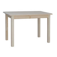 ESSTISCH Kiefernholz, quadratische Beine, Roh 120 × 70 × 75 cm - Naturfarben/Kieferfarben, Holz (120/70/75cm) - Koma