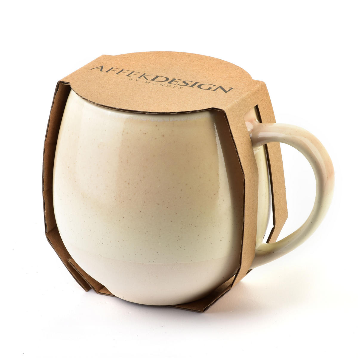 BECHER Lotta Beige 8.5/14/10 cm Keramik - Beige, Keramik (0.58L) - Mondex