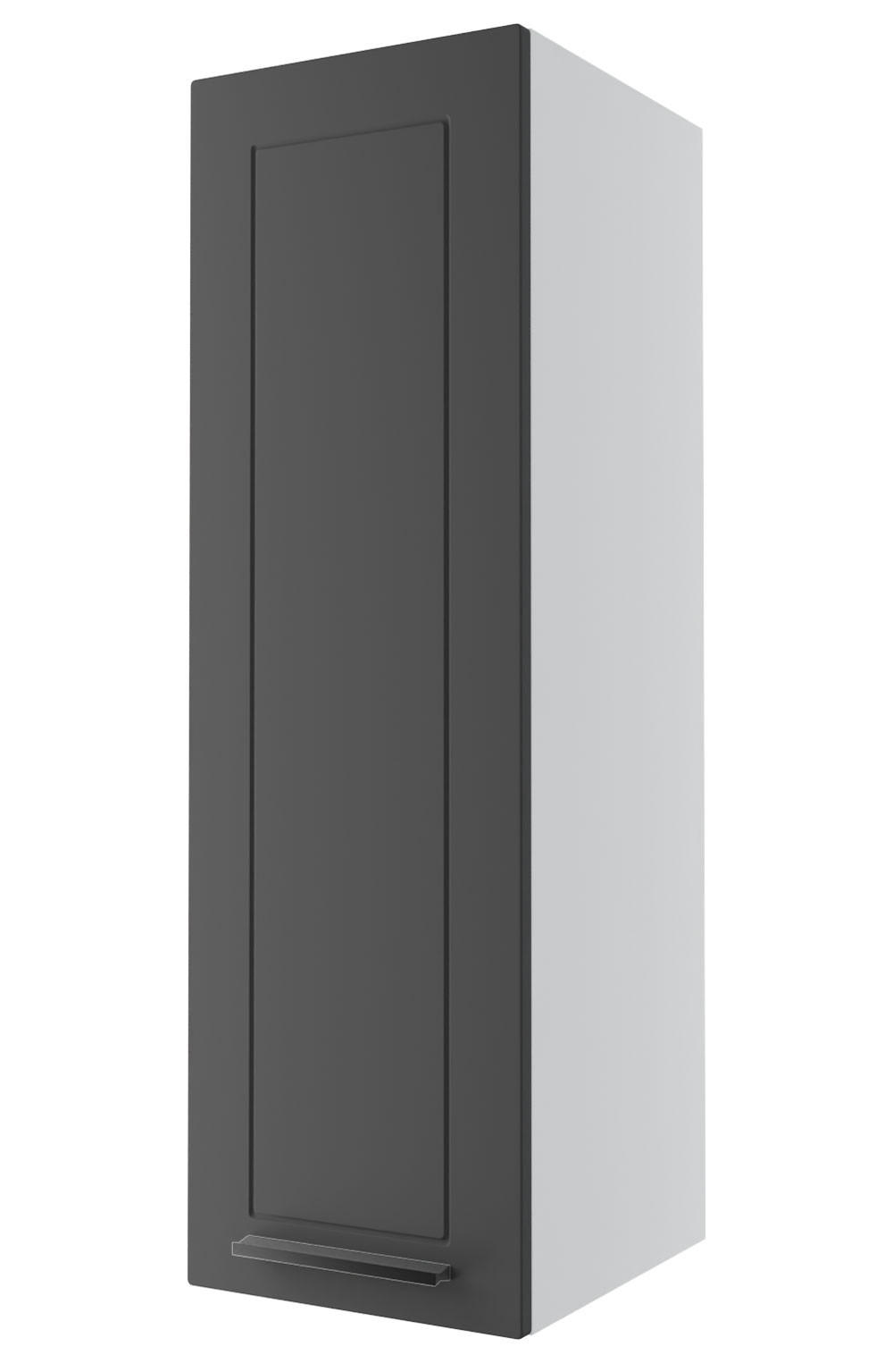 KÜCHENHÄNGESCHRANK Kvantum W4/30 Graphit Matt / Weiß Matt 30 / 32,5 / 96cm - Graphitfarben/Weiß, Holz/Holzwerkstoff (30/96/32.5cm) - Feldmann-Wohnen
