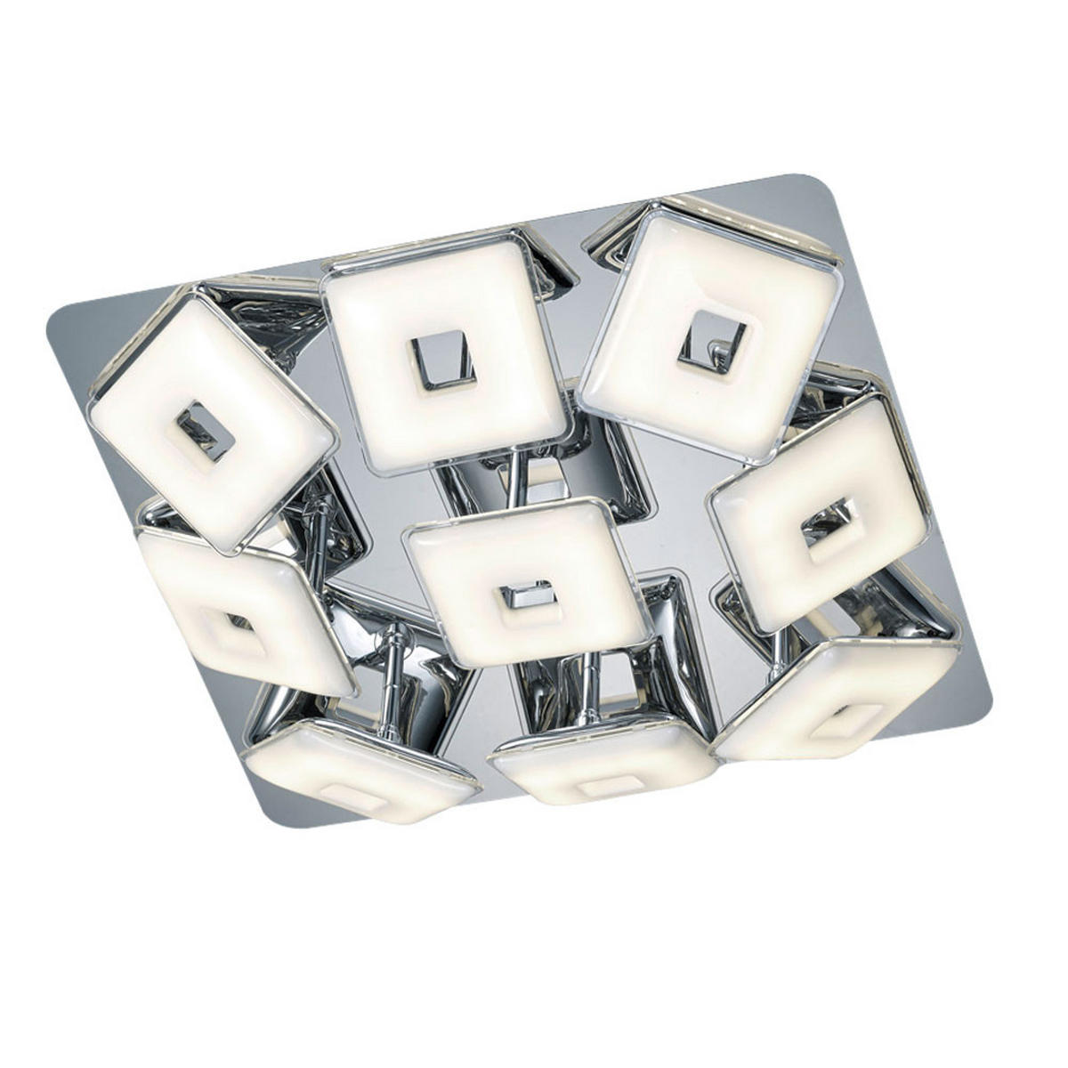 LED DECKENLEUCHTE PONTIUS Silber - Silberfarben, Metall (40/40/10.5cm)