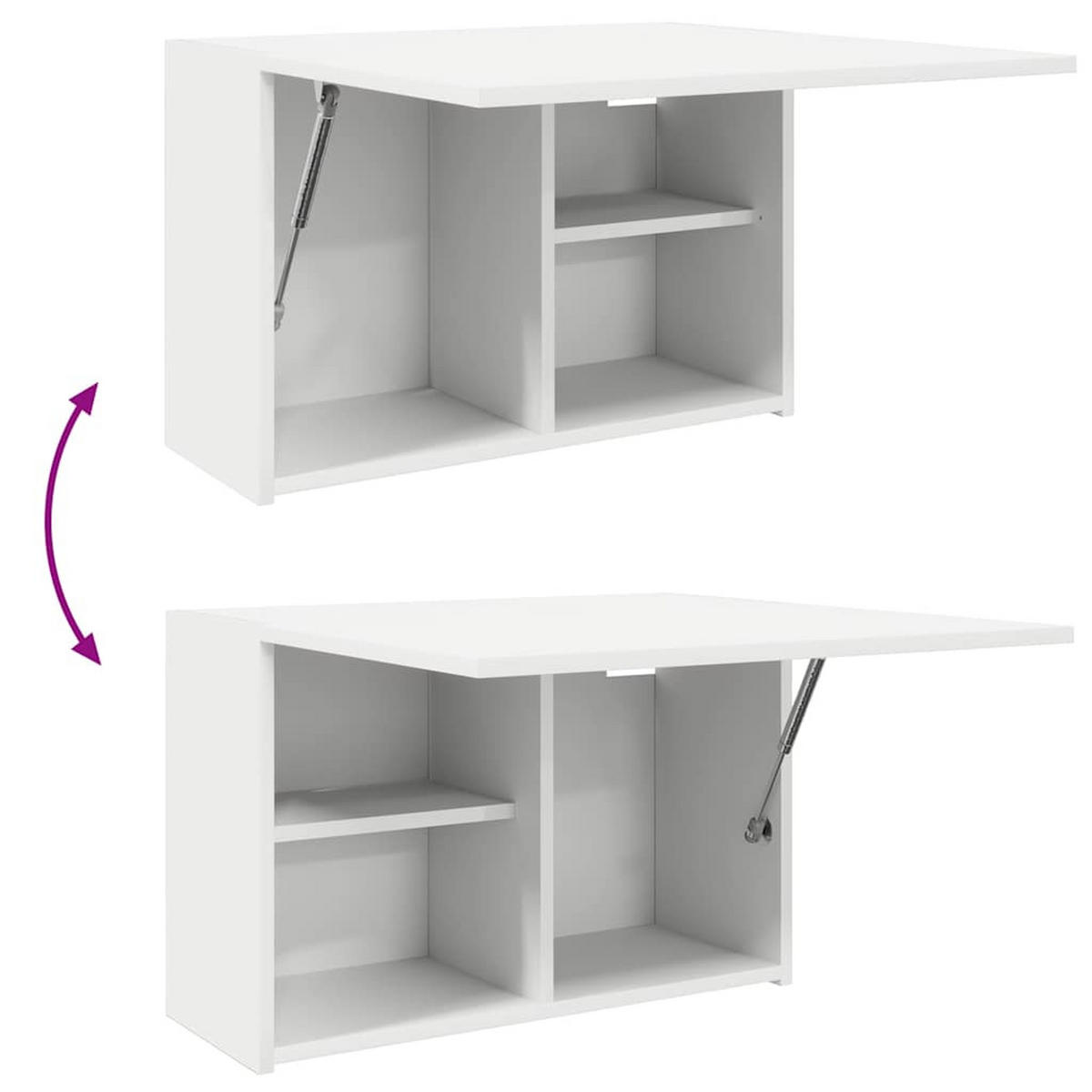 BAD-WANDSCHRANK Weiss 60/25/40 Cm Holzwerkstoff - Weiß, Holzwerkstoff (25/40/60cm) - vidaXL