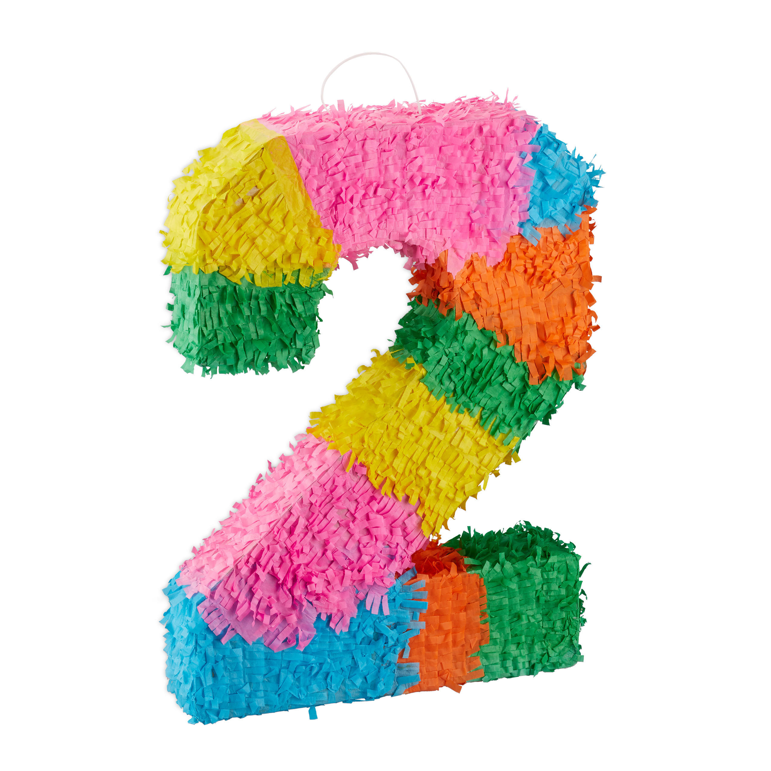 Relaxdays PIÑATA Barevná číslice 2 papír