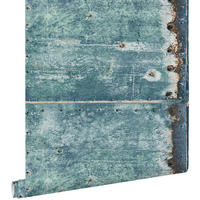TAPETE Metallplatten 53 cm x 10.05 m - Türkis, Papier (53/1000cm) - ESTAhome