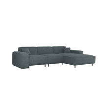 ECKSOFA Gloria In Scala - Blau, Holzwerkstoff/Textil (266/165cm) - Fun Möbel