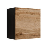 HÄNGEVITRINE Quadrat Vigo - Eiche Wotan/Schwarz, Holzwerkstoff (50/50/30cm) - MIRJAN24